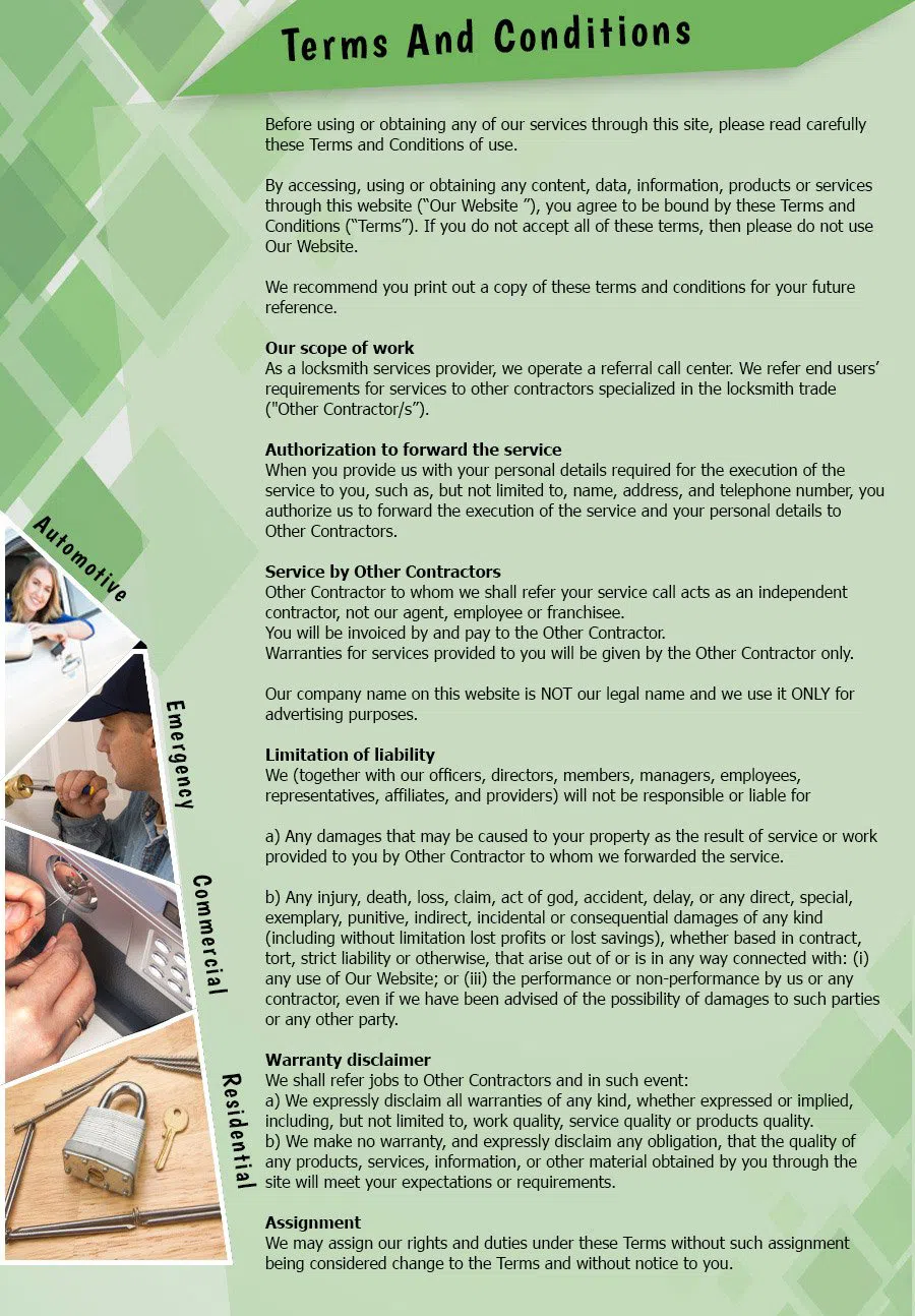 Lock Safe Services Orange, CA 714-983-9057 - TermsAndConditions-2